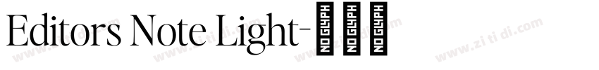 Editors Note Light字体转换